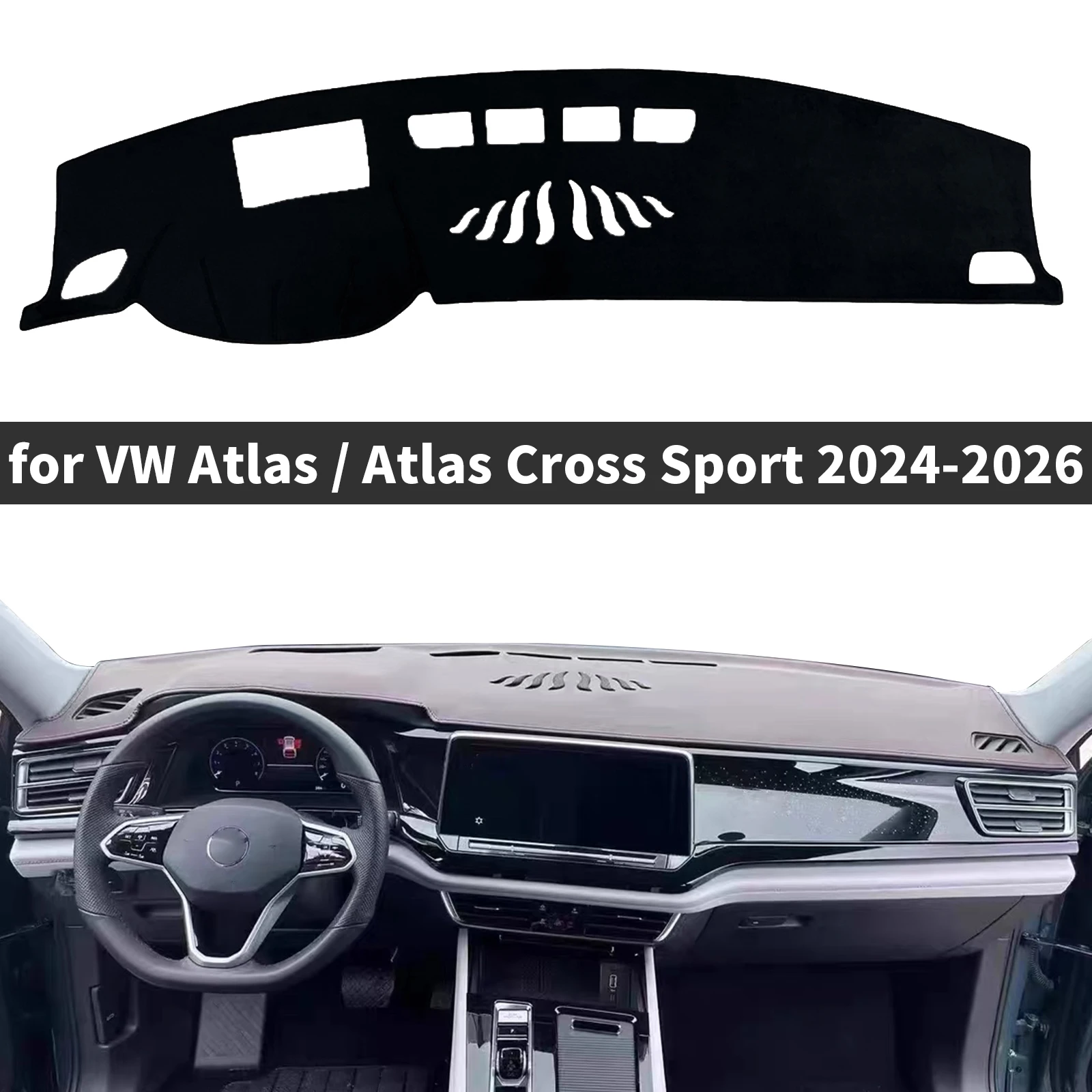 

fit for VW Atlas 2024 2025 2026 Cross Sport Car Accessories Dashmat Protective Carpet Dashboard Cover Pad DashMat Sunshade