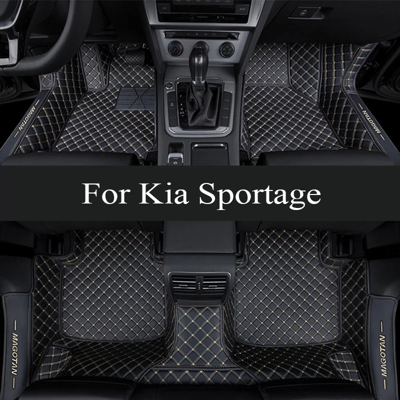 Car Mats For Kia Sportage QL MK4 2017~2022 Carpet Anti Dirty Pad Luxury Leather Floor Mat Durable Rugs Full Set Car trunk mat