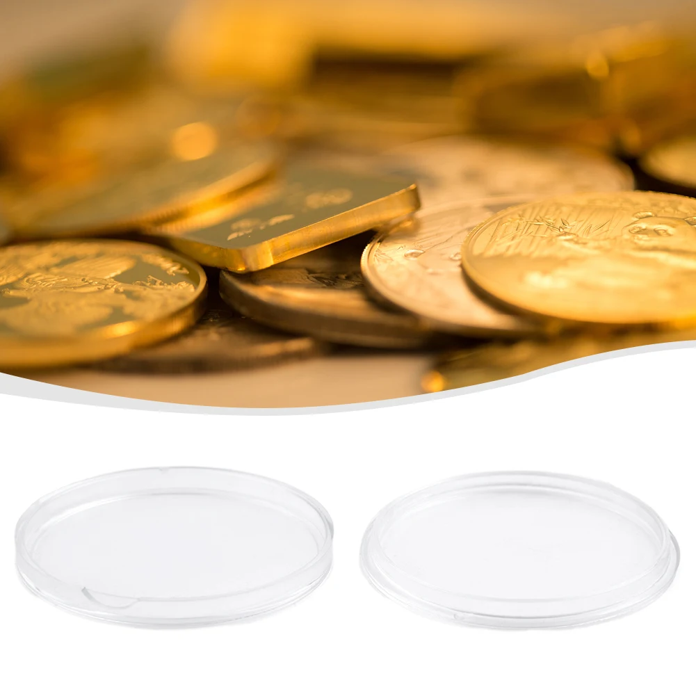 Capsules Coin Boxes Coins Box Commemorative Coins Plastic Thickened Transparent 1oz 41mm Brand New High Quality