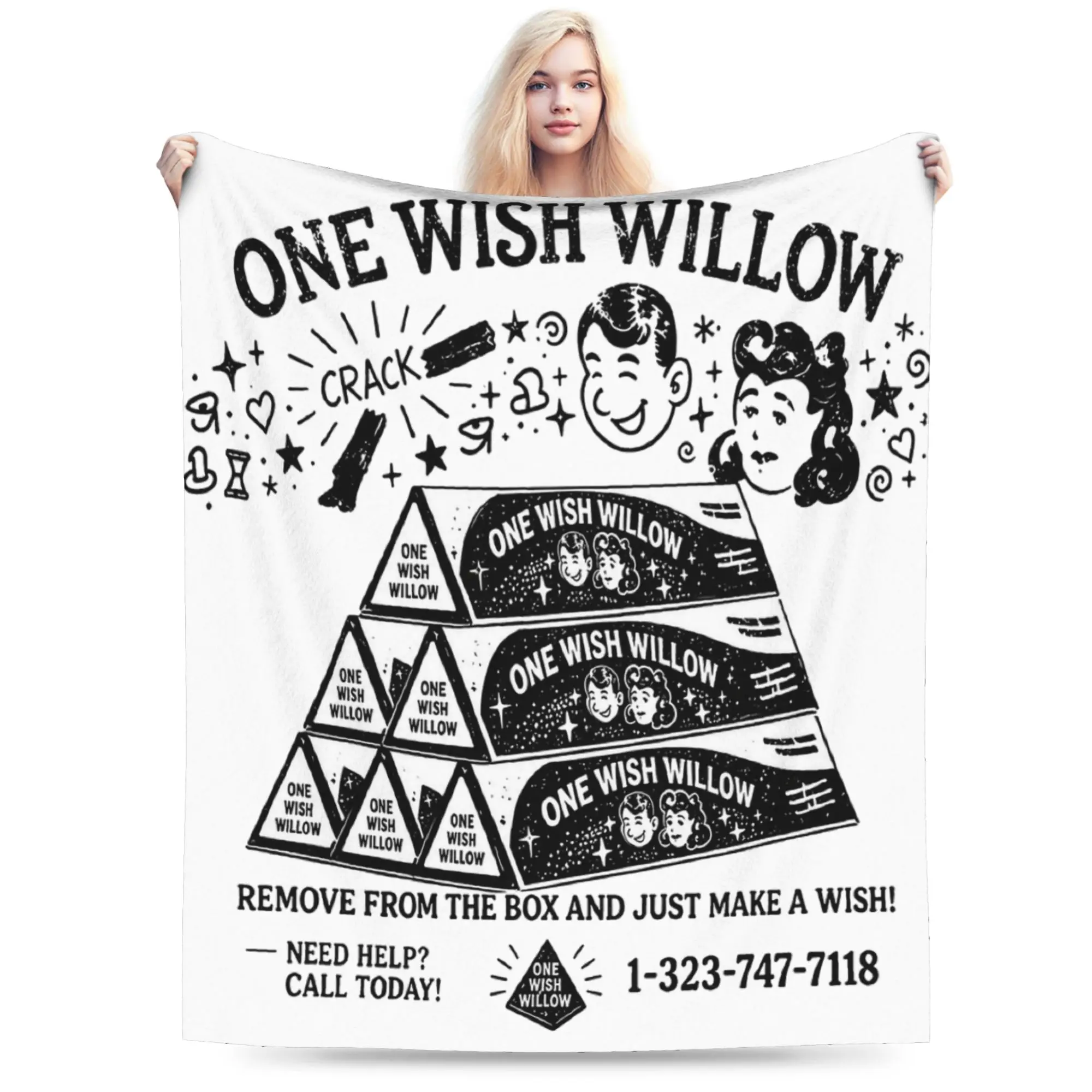 Obsession Movie 2026 ONE WISH WILLOW Plush Blankets  Vintage Throw Blankets for Home 125*100cm Bedspread