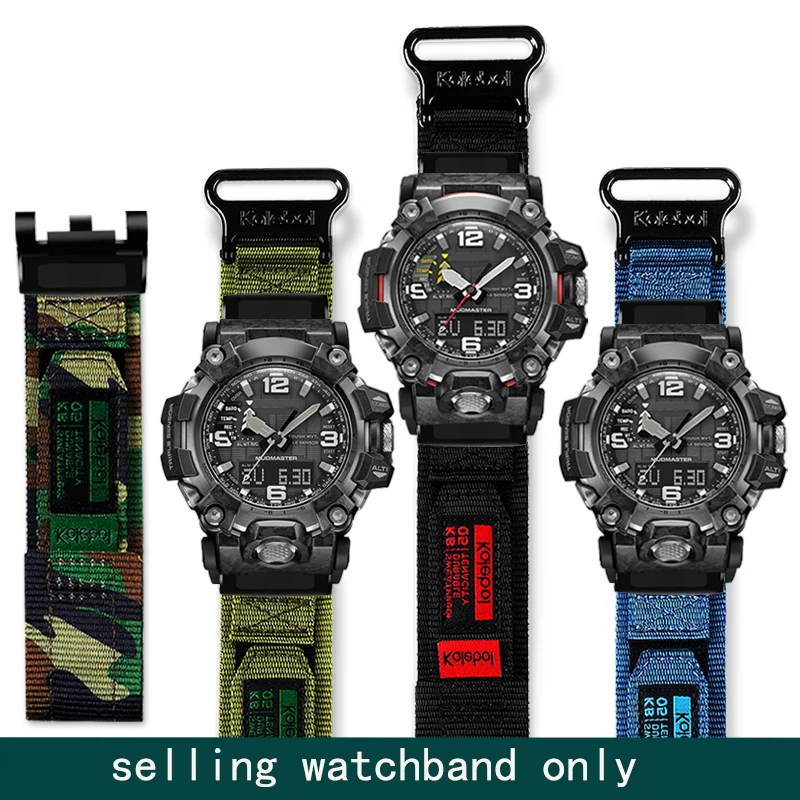 

Modified canvas wristband for Casio Big Mud King 2nd generation easy to stick nylon strap GWG-2000 canvas bracelet accessories f