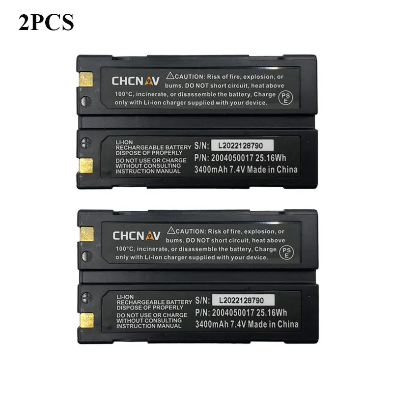 2PCS 2004050017 XB-2 Battery 3400mAh 7.4V For CHCNAV RTK GPS X/M/T/i Series Instruments X5/9/10/90/91/93 T3/7/8 M3/6/500