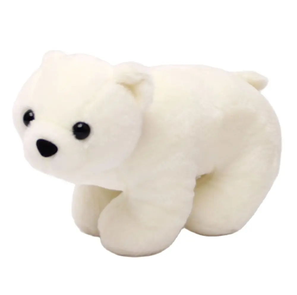 28CM Lie Down The Bear Stuffed Toy Doll Polar Bear Doll Little White Bear Christmas Gift