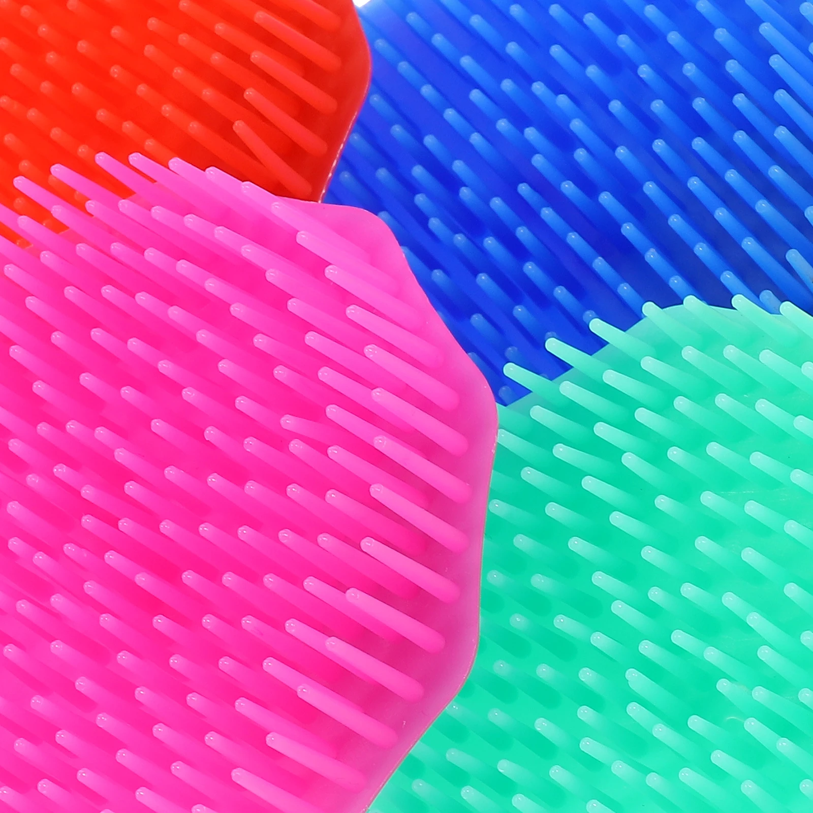 

5pcs Hair Massage Comb Portable Scalp Massager Brush Shampoo Cleaning Tool Detangling Frizz Reduction Eco-Friendly Plastic Brush