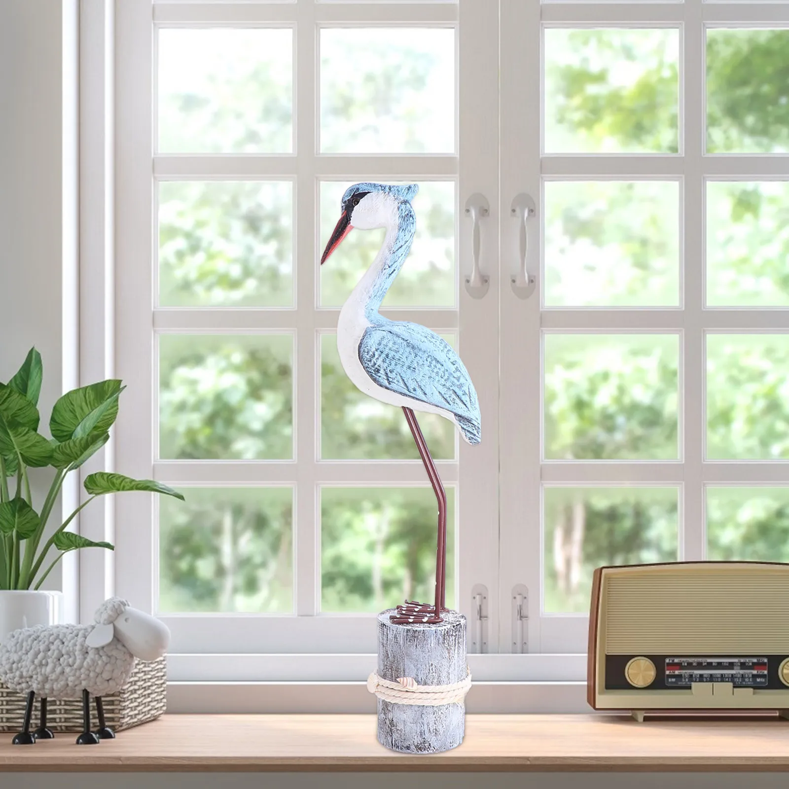 Wooden Seagull Decoration Elegant Smooth Craftsmanship Home Office Living Room Bedroom Window Adornment Seabird Ornament