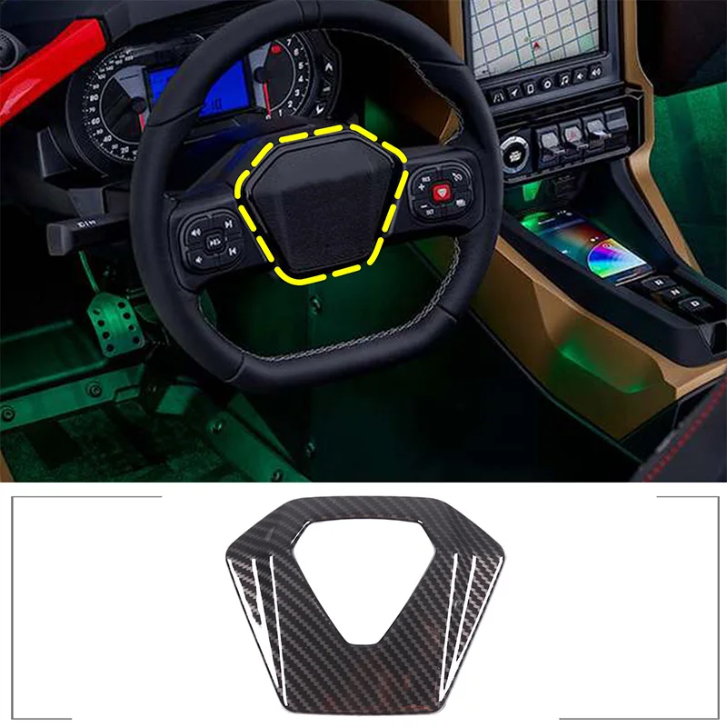 For Polaris Slingshot 2020 2021 2022 2023 ABS Matte Black Car Steering Wheel Logo Cover Trim Sticker Car Accessories