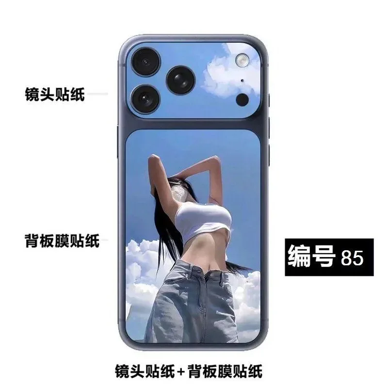 

2 шт. разноцветных защитных пленок для задней панели iPhone 17 Pro, 17 Pro Max, с персонализированным декором и защитой от царапин, цветная пленка для объектива