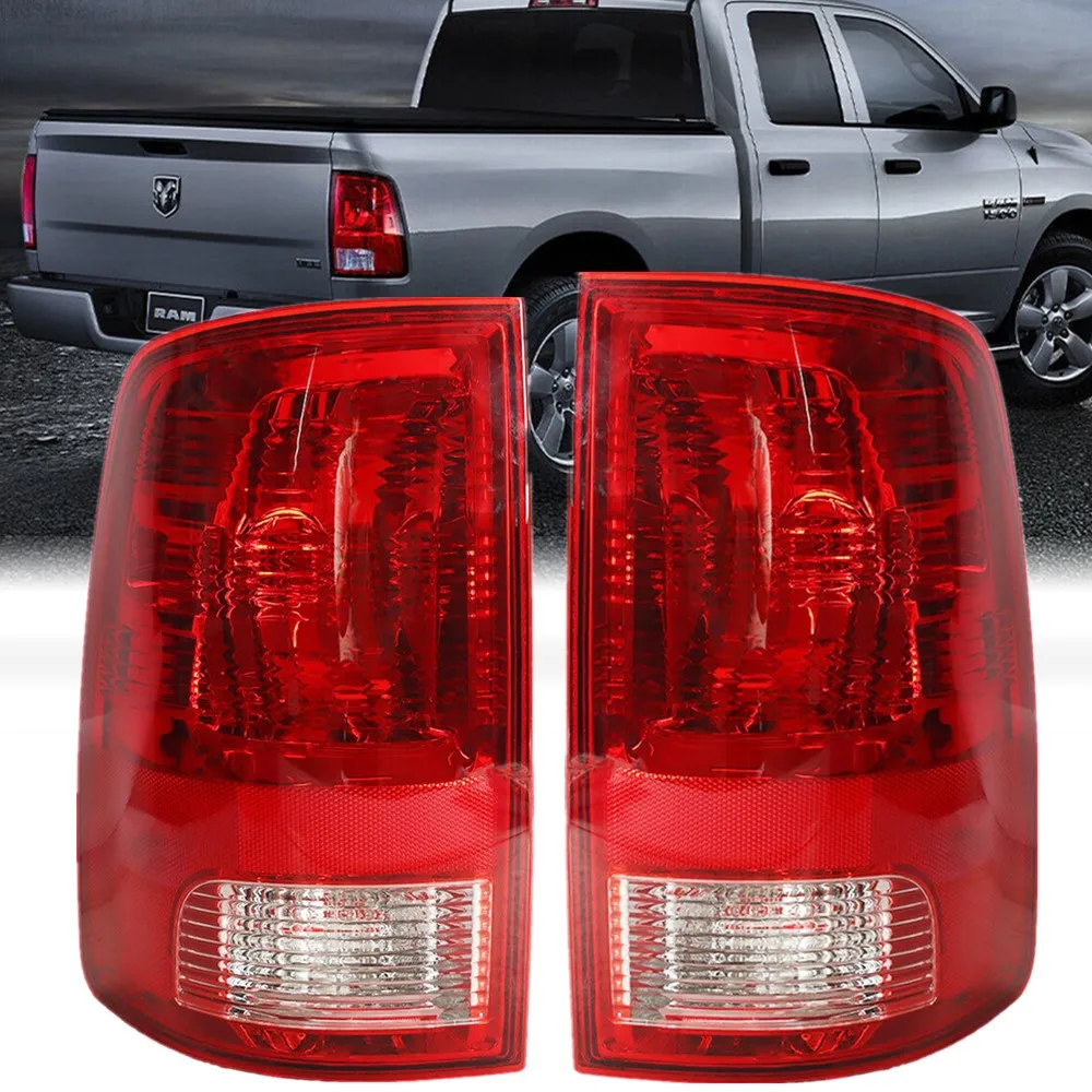 2pc Car Red Tail Lights For Dodge Ram 1500 2009-2018 Ram 2500 3500 2010-2018 Rear Brake Parking Light Taillight Plug And Play