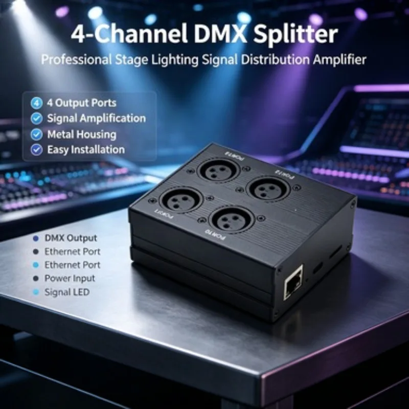 Stage Lighting Controller DMX USB Light Control Box Professional Software For Event Performance Light Programming