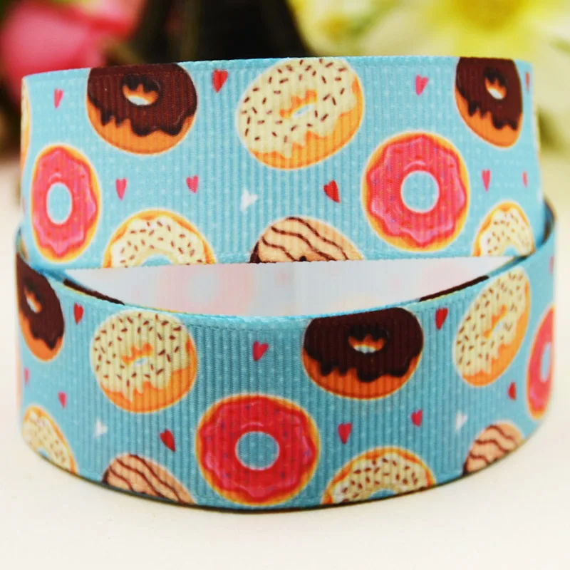 22mm 25mm 38mm 75mm dessert Cartoon printed Grosgrain Ribbon party decoration 10 Yards