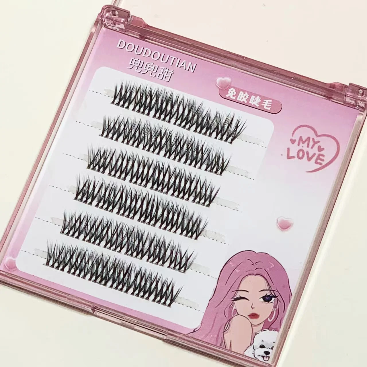 Glueless Chaebol Lashes Gradient Length Lift Outer Corners Light Easy Apply Natural Hair Texture Fit Hooded Eyes Newbies