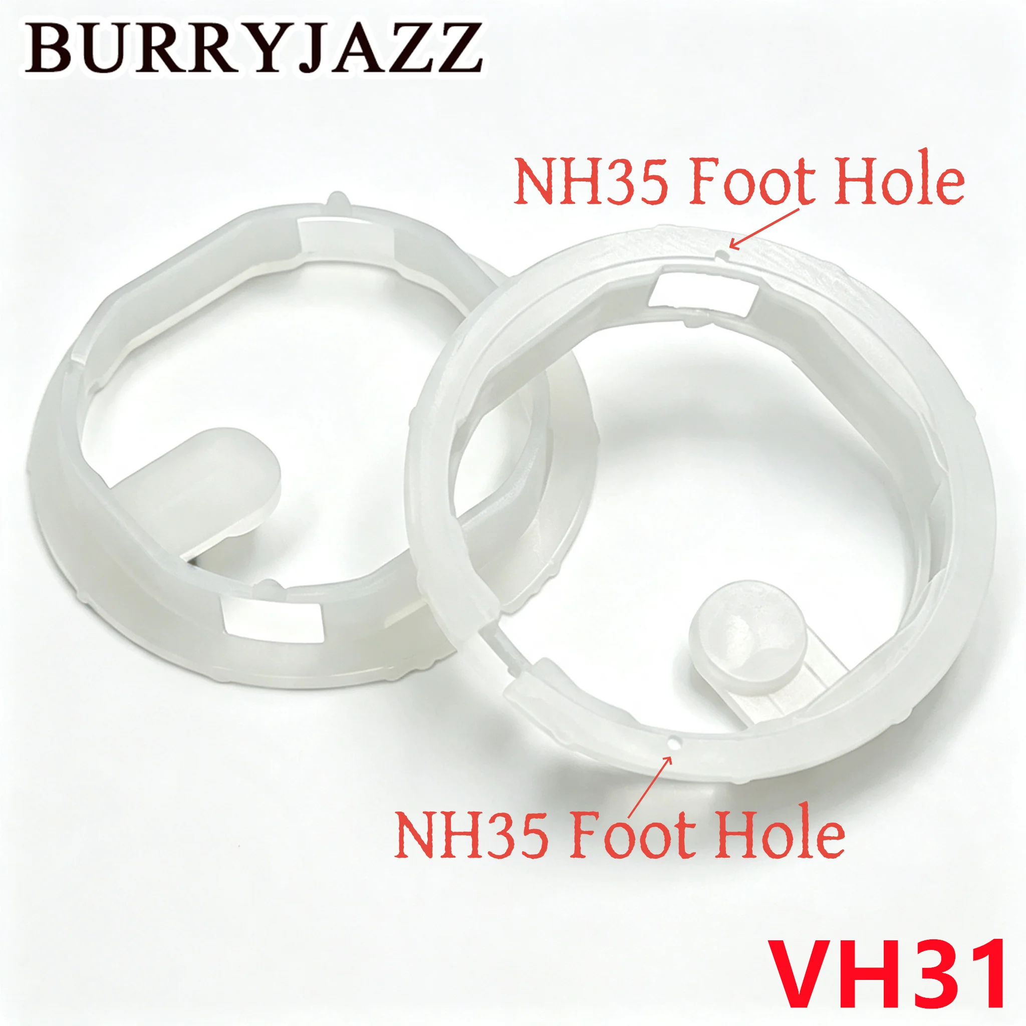 TMI VH31 With NH35 Foot Hole Holder Case Spacer Plastic Inner Ring Watch Case Cushion Mount Spacer Gasket Fit VH31 Movement