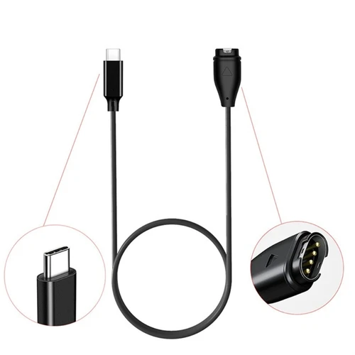 Imagen 2 del producto Cable de carga USB tipo C para reloj inteligente Garmin Approach S70/Epix Pro Gen2, base de carga USB, Cables de alimentación de carga rápida