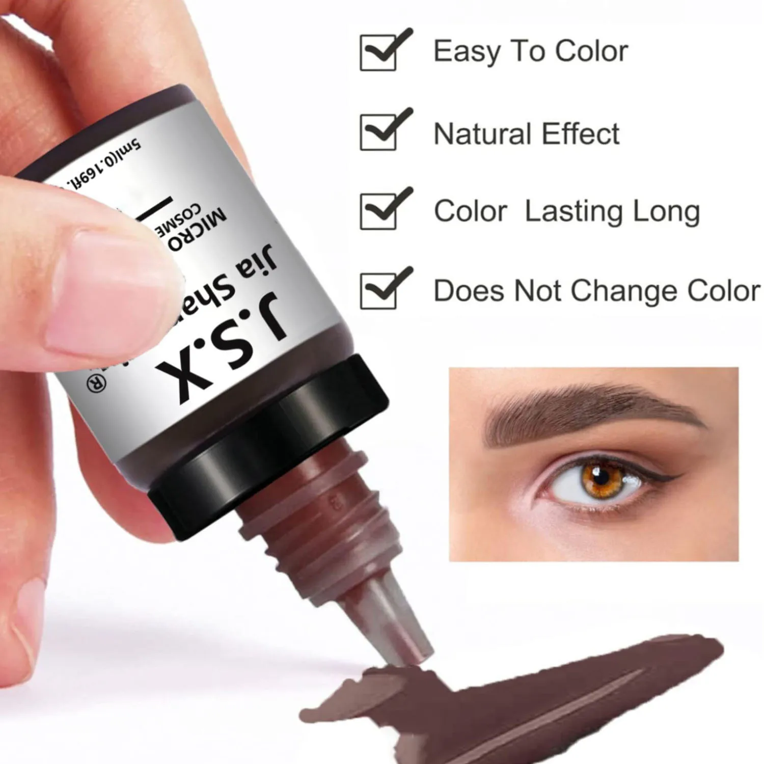 5ml-Eyebrow Permanent Eyebrow Make up Pigement for Eyebrows Eyeliner Lips Microblading Supplies for Eyebrow Machine Pigment Set