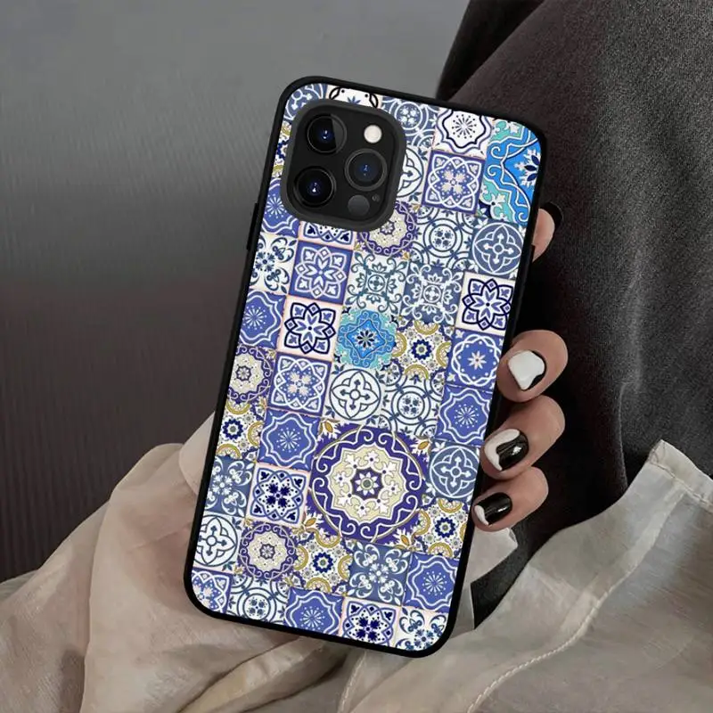 Turkish Mosaic Phone Case for iPhone 13 12 mini 11 pro Xs max Xr X 8 7 6 6s Plus 5s cover