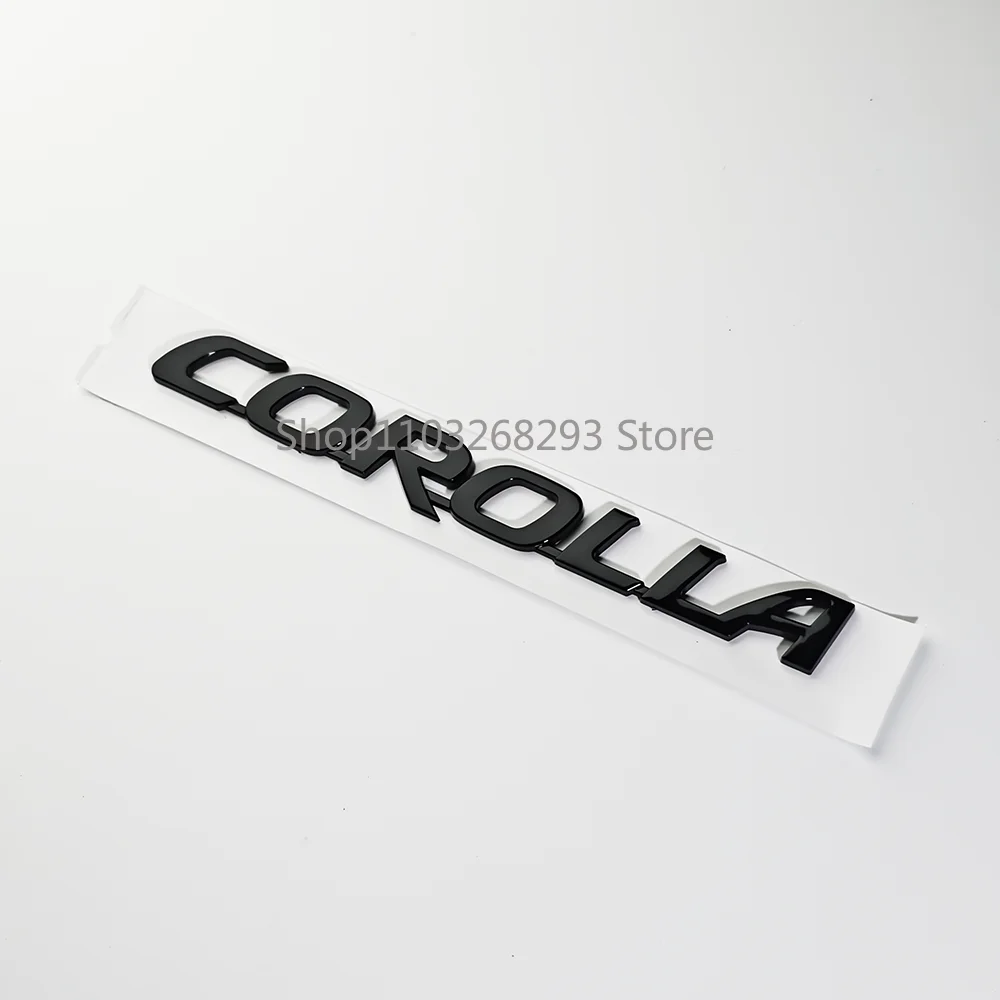 3D glossy black silver letters For Toyota Corolla Trunk Emblem Badge Stickers  car accessories modified car sticker