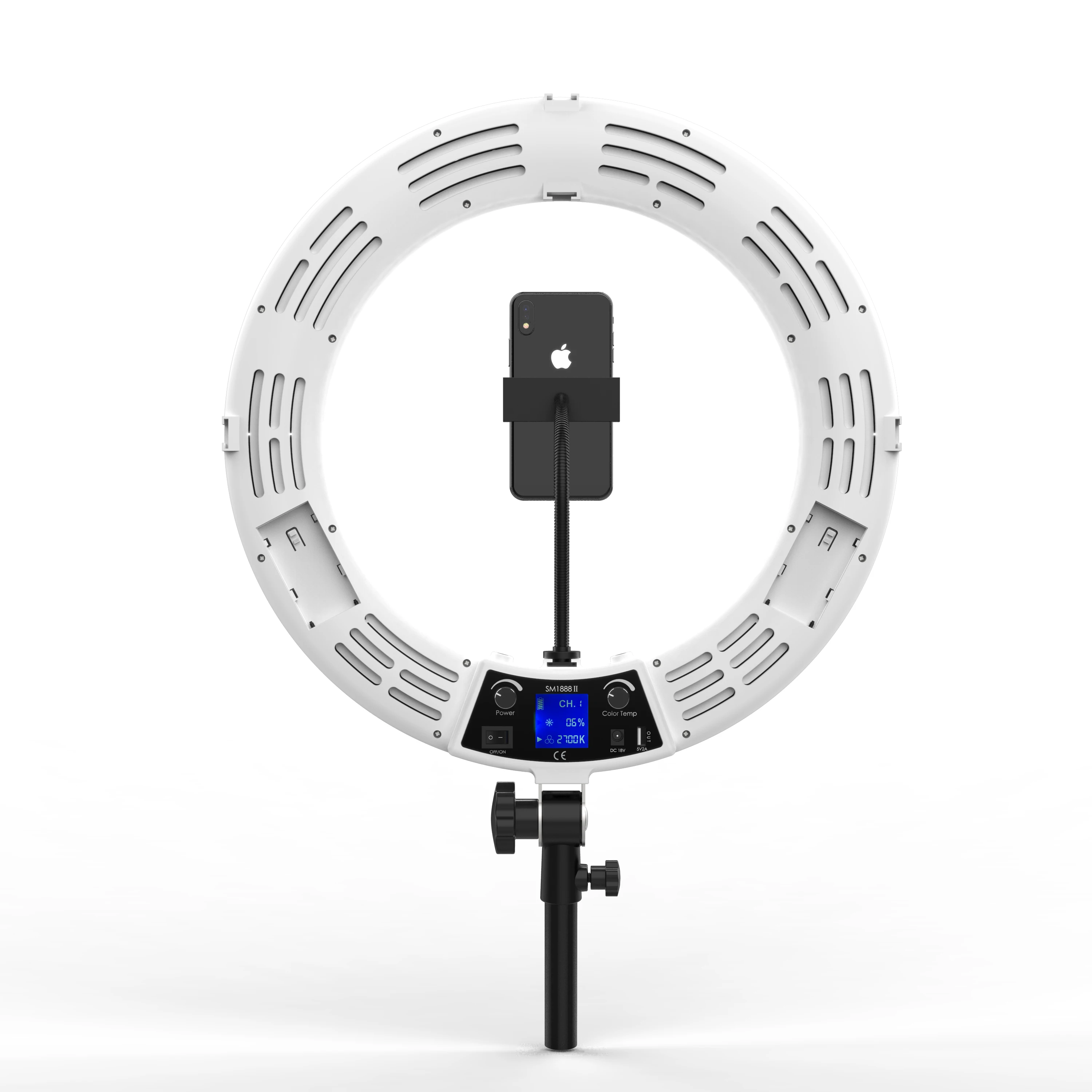 

Hot Sale Custom Logo 18inch Photography Right Light Selfie Tiktok Living Video Fill Light 18 Inch Led Ring Light With Holder