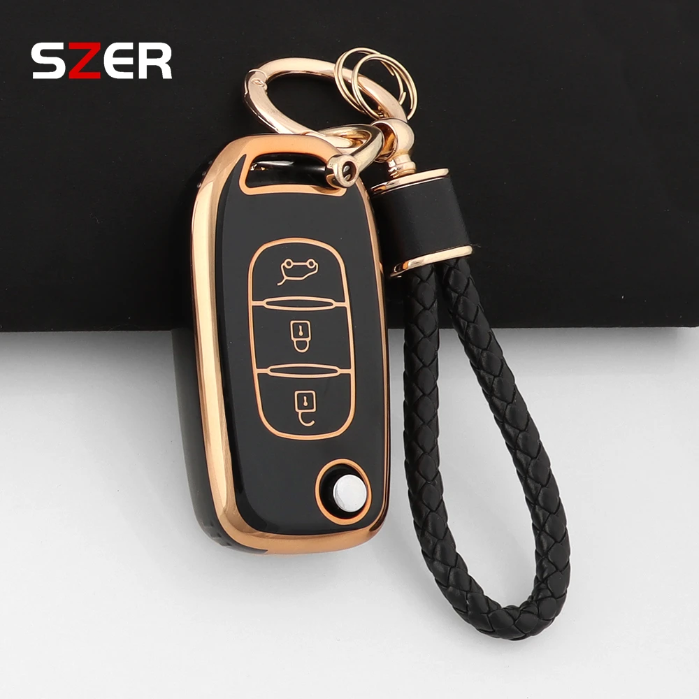 TPU Auto-Fernbedienungs-Schlüsselhülle Schlüsselanhänger-Schutzhülle für Renault Kadjar Captur Megane Sandero Stepway Logan Clio 5 Arkana Kwid