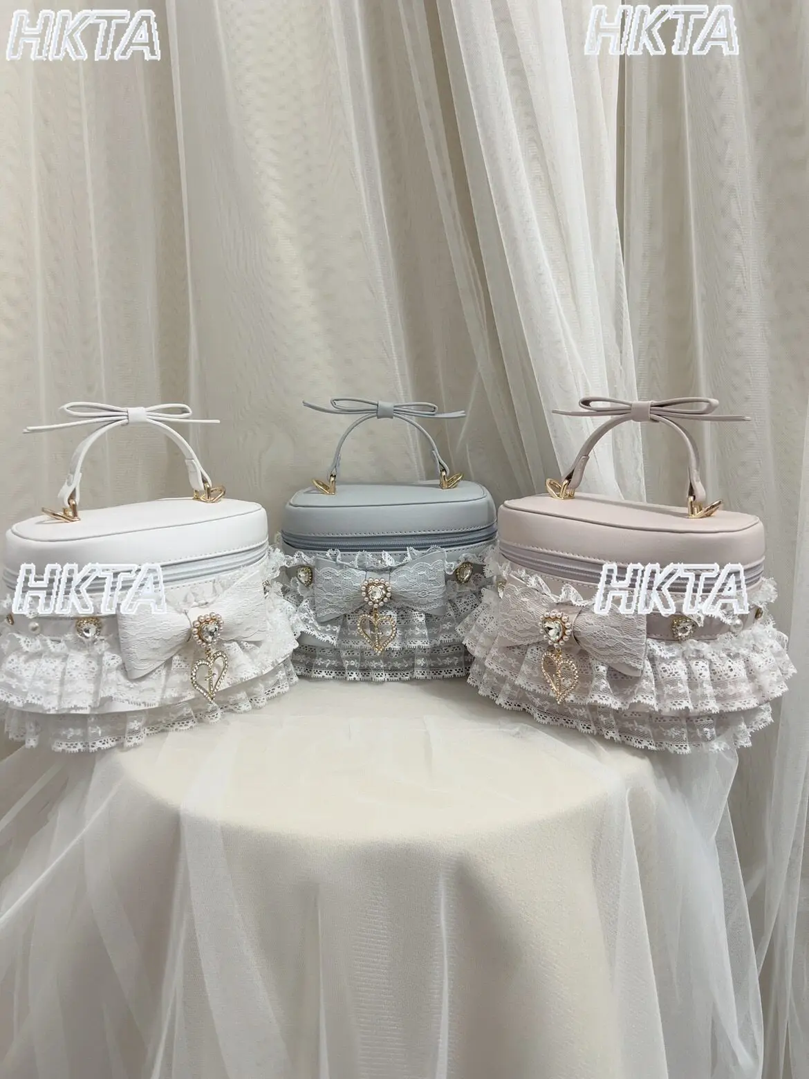 Japanese Mass Produced Rhinestone Lolita Portable Cute Lolita Bag Fashion Sweet Kawaii Lace Bow Large Capacity Backpack Women