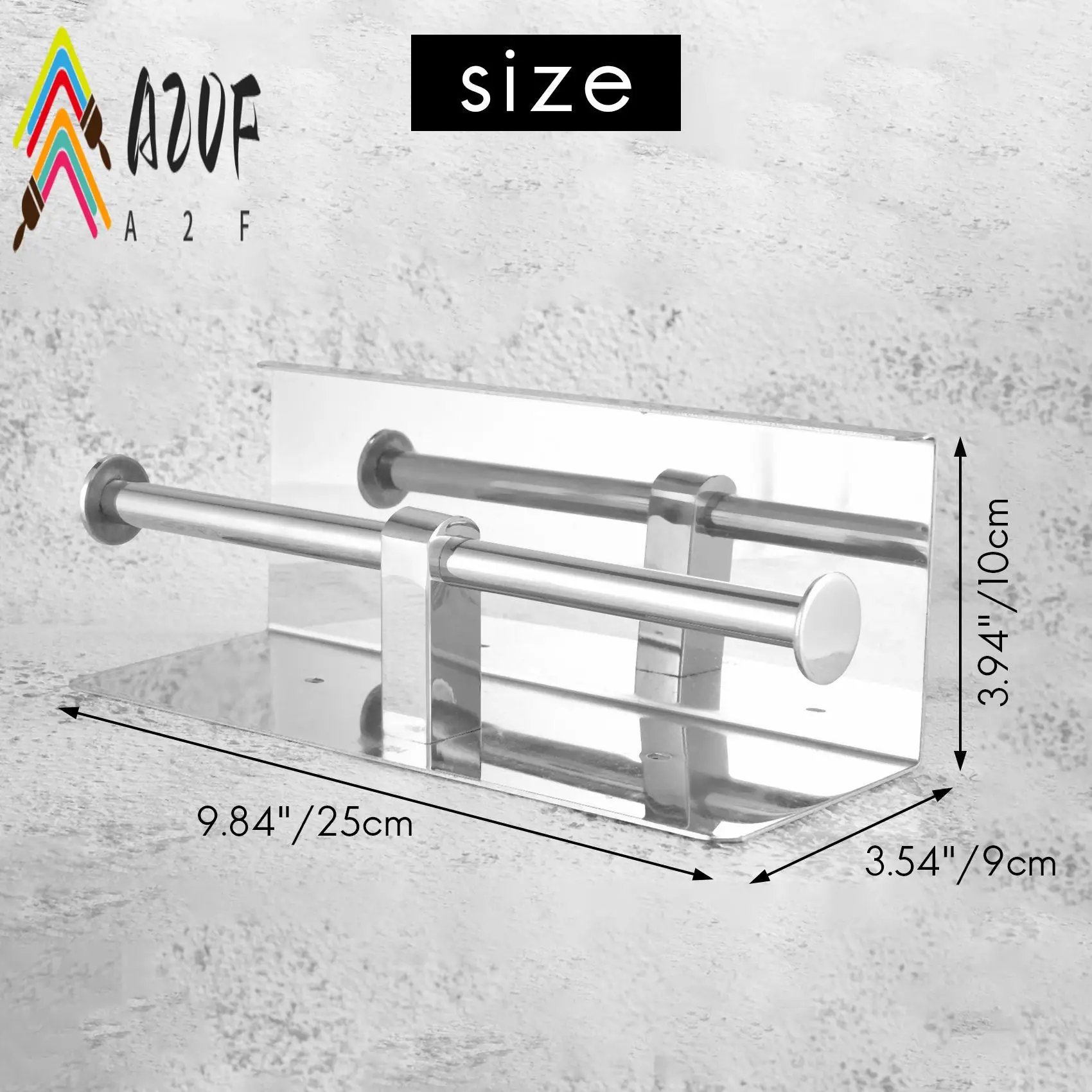 

A20F-Двойной держатель туалетной бумаги с полкой для телефона, диспенсер для двойной рулонной бумаги с полкой, держатель рулона туалетной бумаги с полкой
