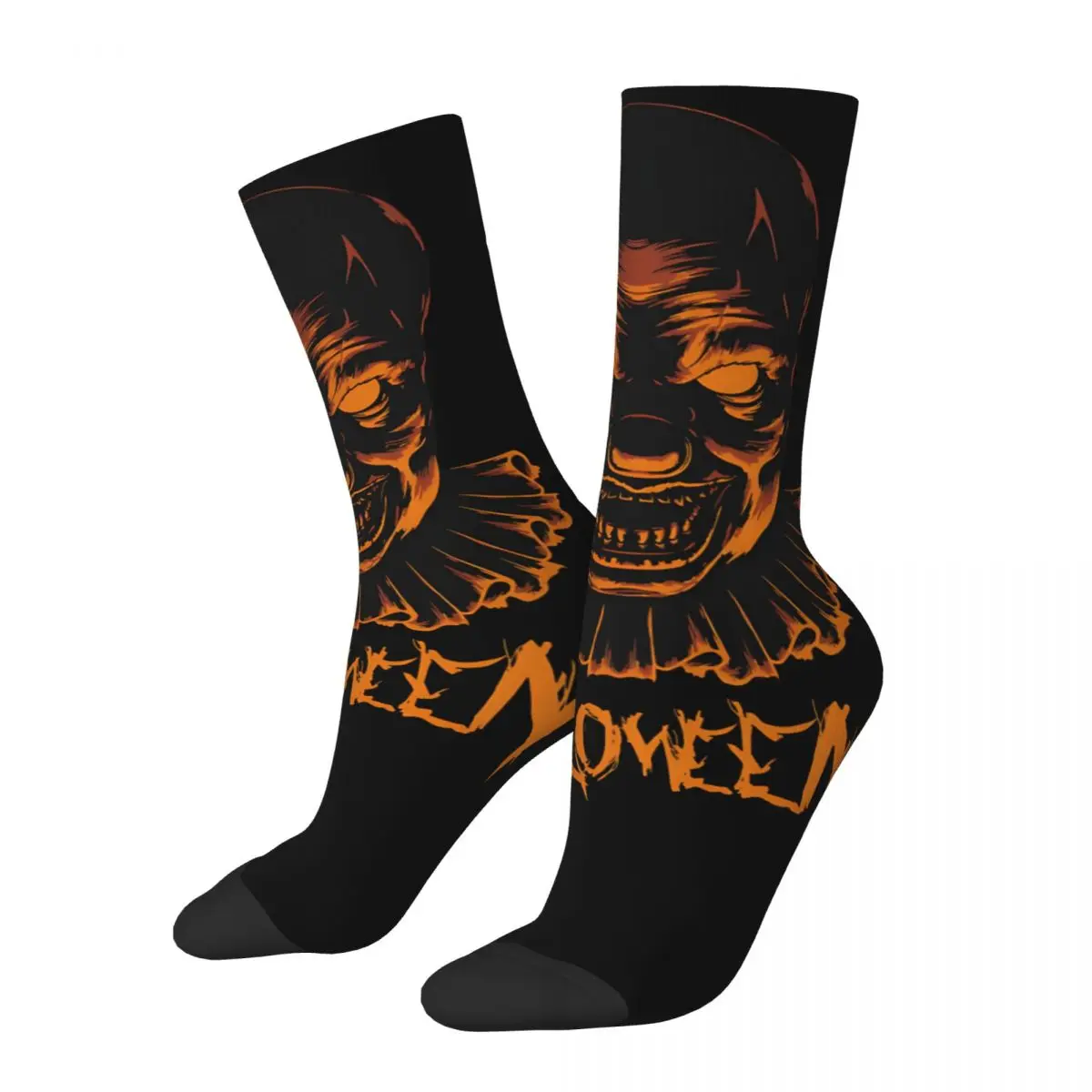 Funny Crazy Sock for Men Happy Halloween Hip Hop Harajuku Trickr Treat Happy Quality Pattern Printed Boys Crew compression Sock