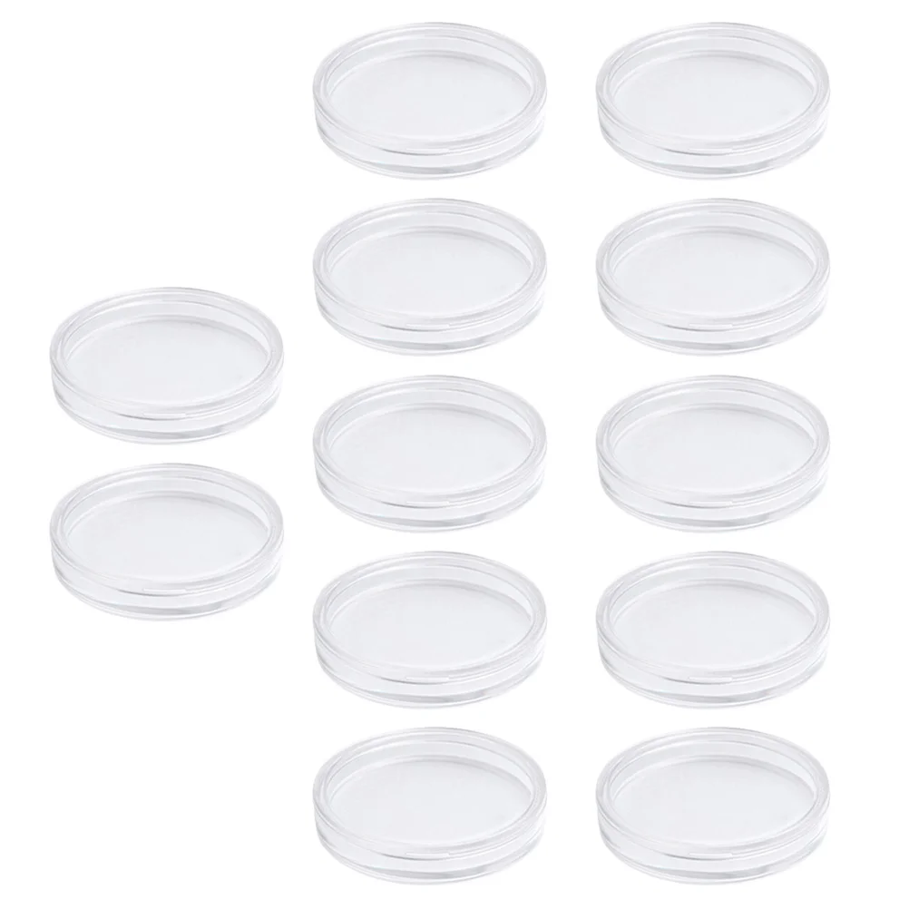 

12Pcs Coin Collection Box Clear Acrylic Round Holder for Coin Display Storage Organizing Collectibles Easy Access Protection