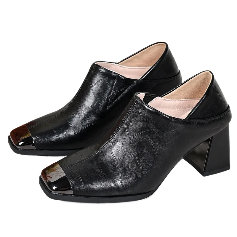 

High Heels Women Shoes Chunky Fashion Luxury Shoes Dress New Autumn Woman Loafers Designer Sexy Elegant Zapatos De Mujer