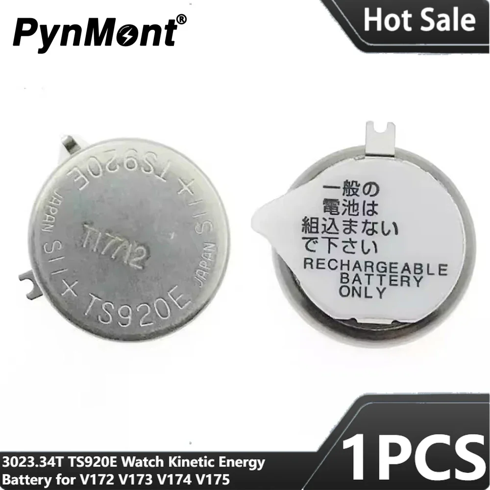 1PCS 3023.34T TS920E 3023-34T TS920 3023 34T TS920 for Seiko Watch Kinetic Energy Rechargeable Battery for V172, V173, V174 V175