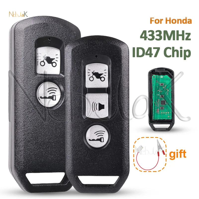 

Мото пульт дистанционного управления 433 МГц для Honda K01 K77 K96 K97 K35V3 ADV SH Forza 300 PCX150 ID47 чип мотоцикл скутер умный брелок