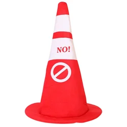 Traffic Cone Hat Cosplay Headwear Party Costume Headgear Shape Plush Novelty Selfie Funny Hats