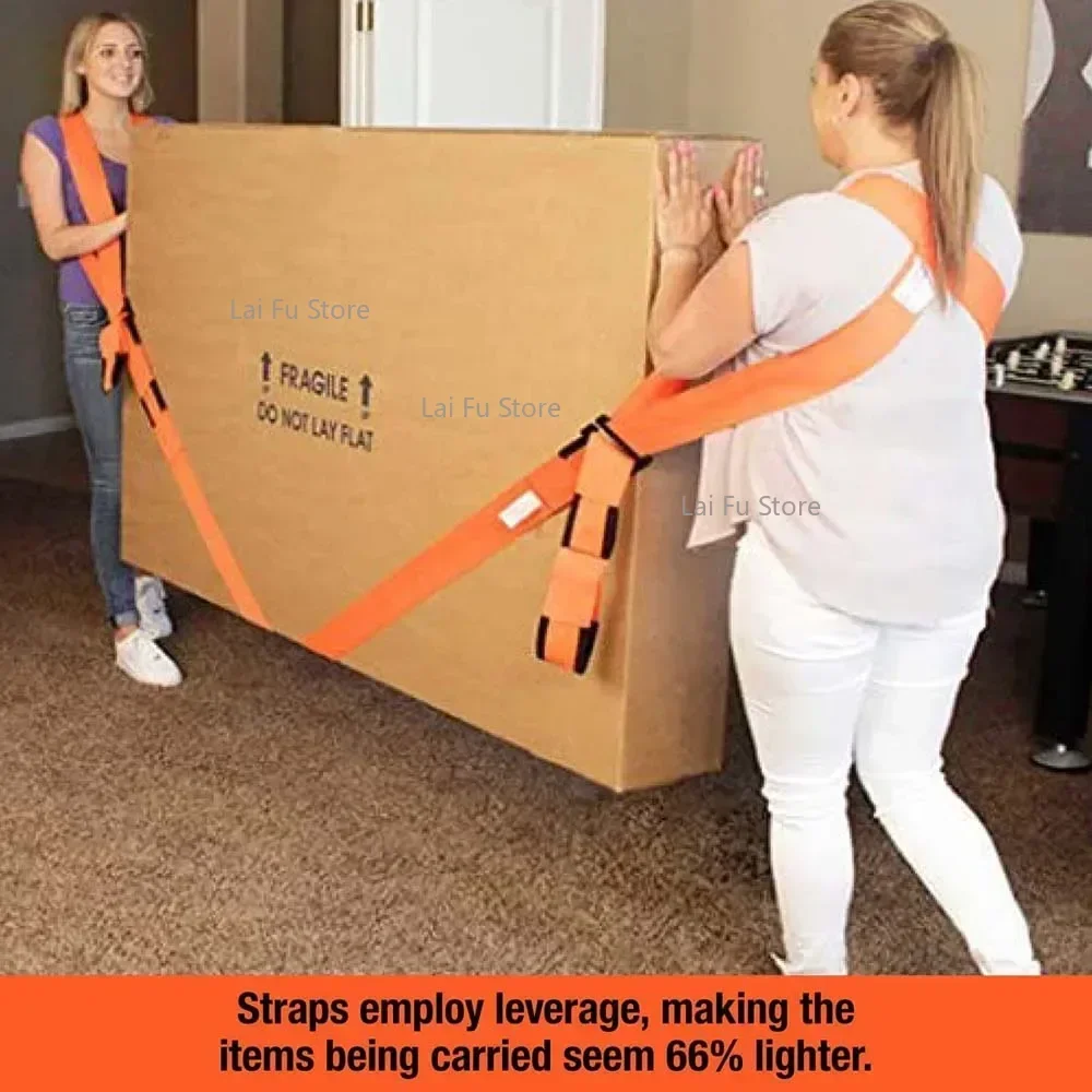 Correas ajustables para muebles que ahorran trabajo, correas traseras de hombro, carretilla elevadora, Correa móvil, transporte, mover, herramienta conveniente