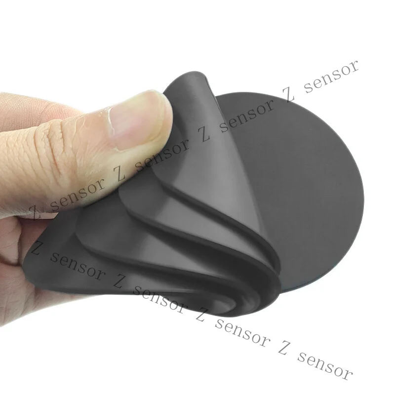 Z+ Black Fluororubber Solid Discs Flat Round Pad Sealing Cushioning Dia 5mm - 150mm