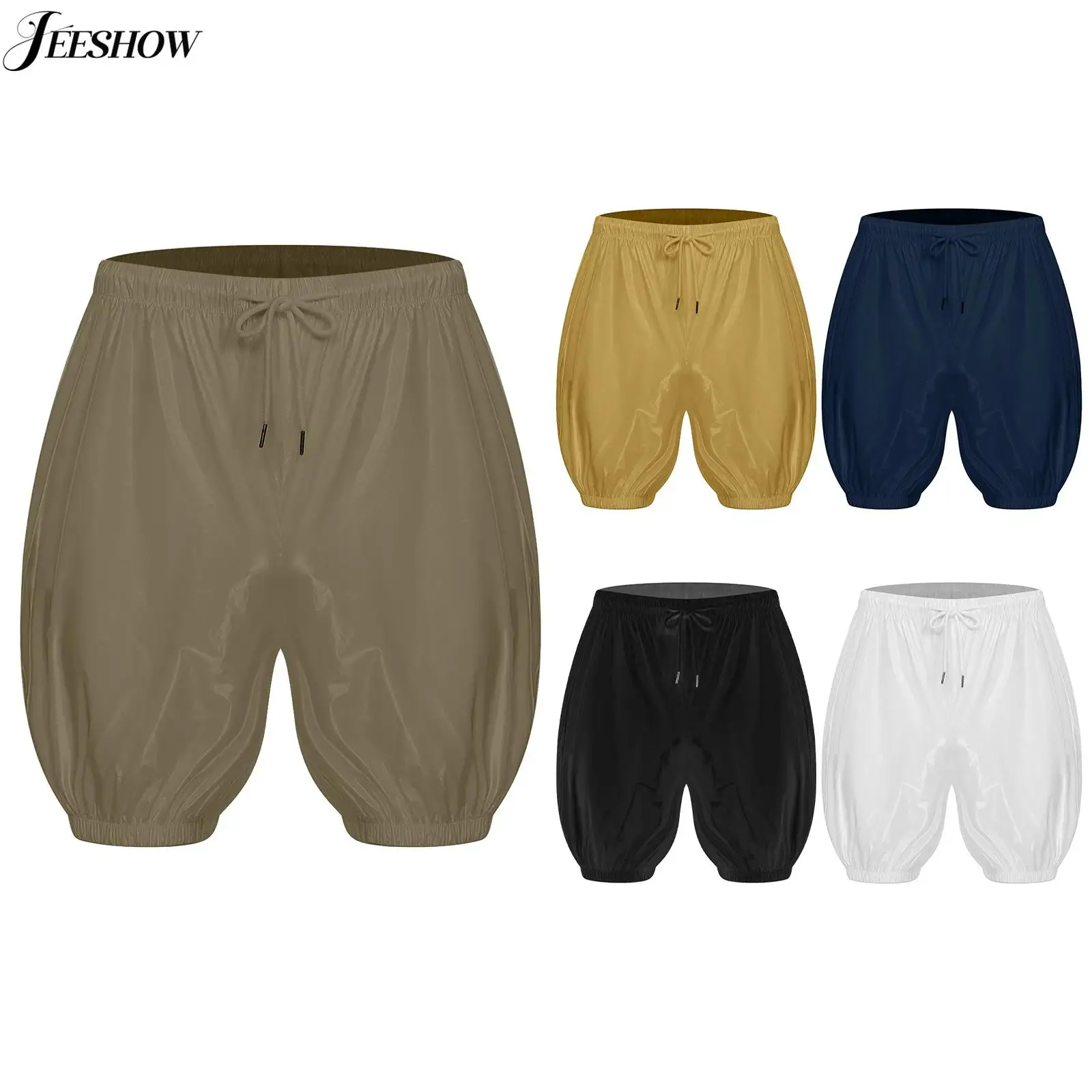 Unisex Adult Waterproof Reusable Diaper Cover Solid Color Drawstring Elastic Waistband Leak-proof Washable Incontinence Shorts