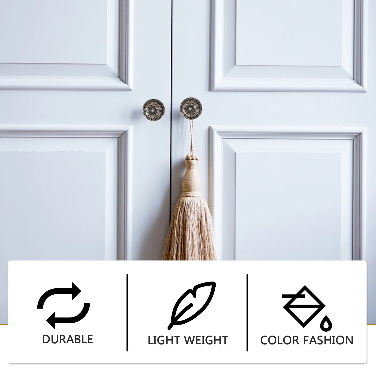 

10Pcs Retro Style Zinc Alloy 32mm Drawer Handles Button Type Replacement for Cabinet Wardrobe Closet Pull Handle