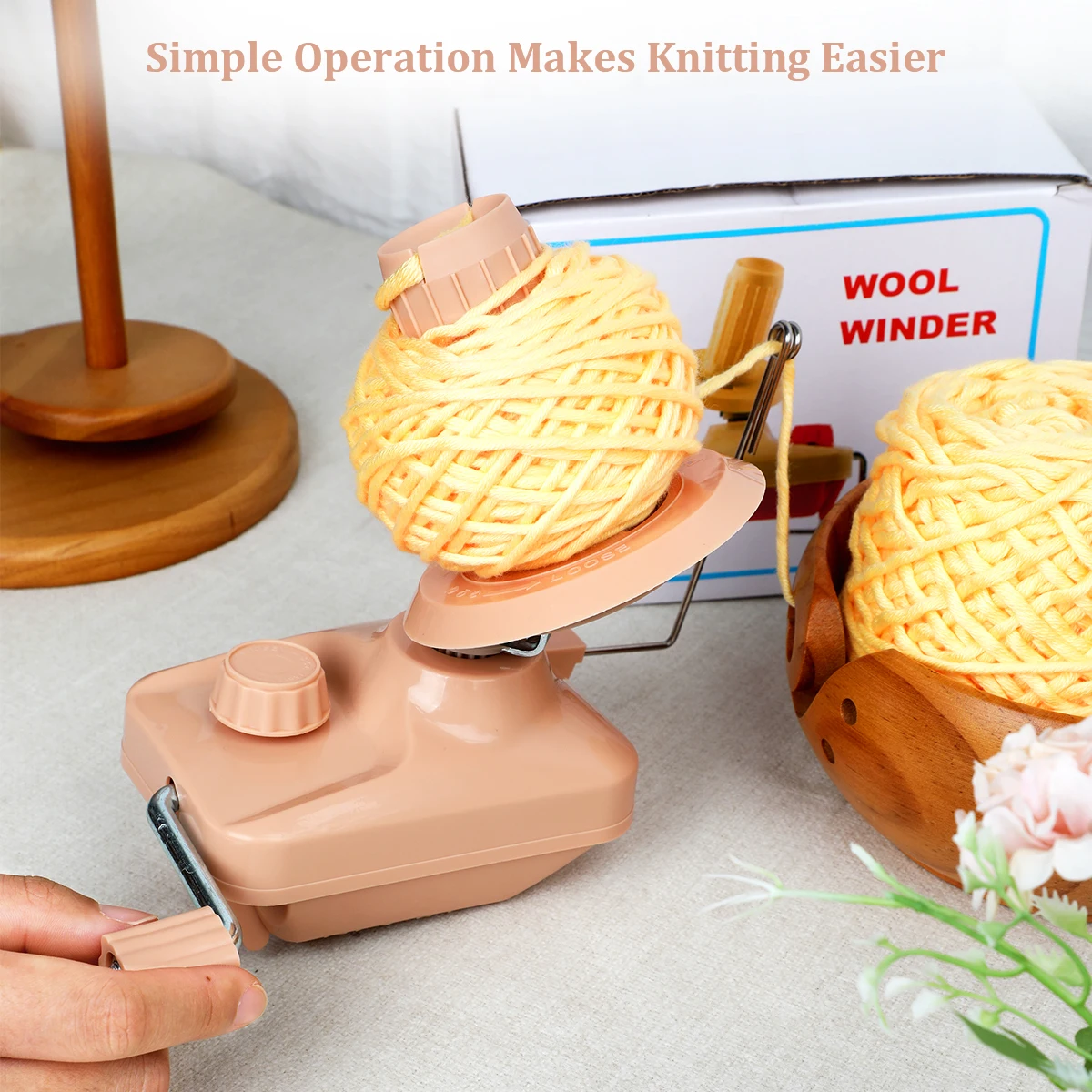 

1 piece of yarn winder, a DIY manual knitting tool