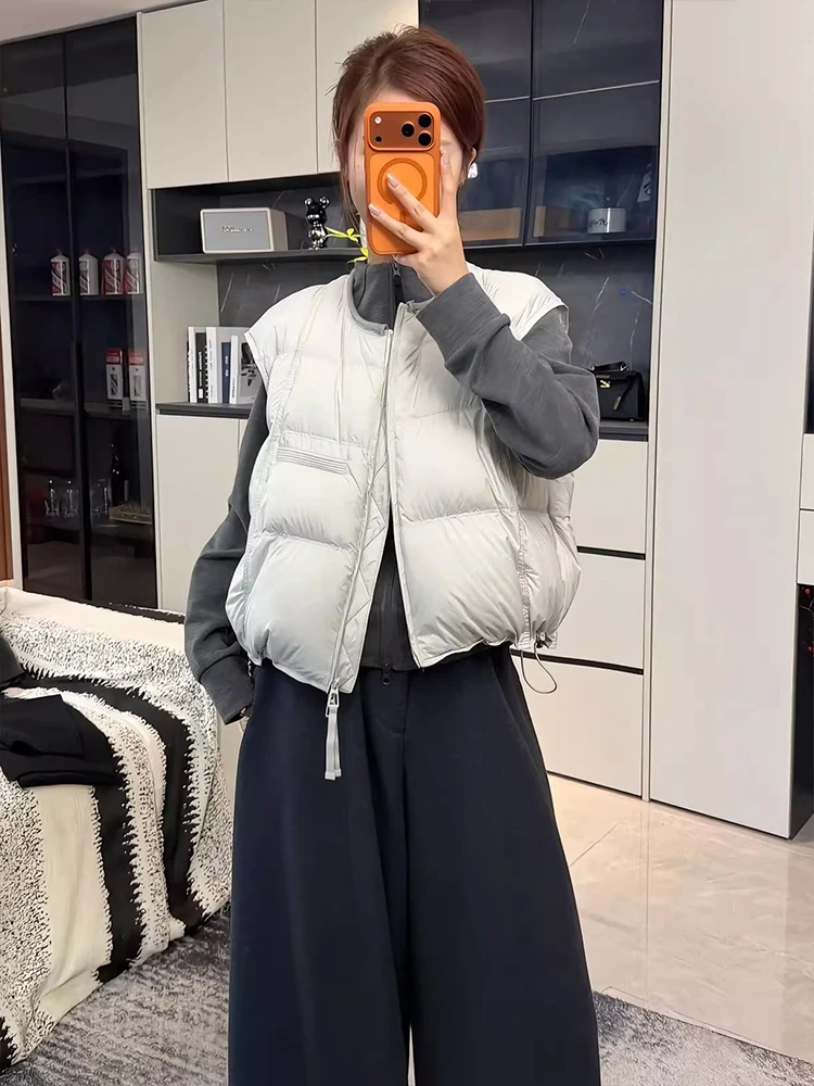 

Женский круглый жилет Ne Thiened Jaet Svel, зимняя верхняя одежда, модный свободный крой, цвет