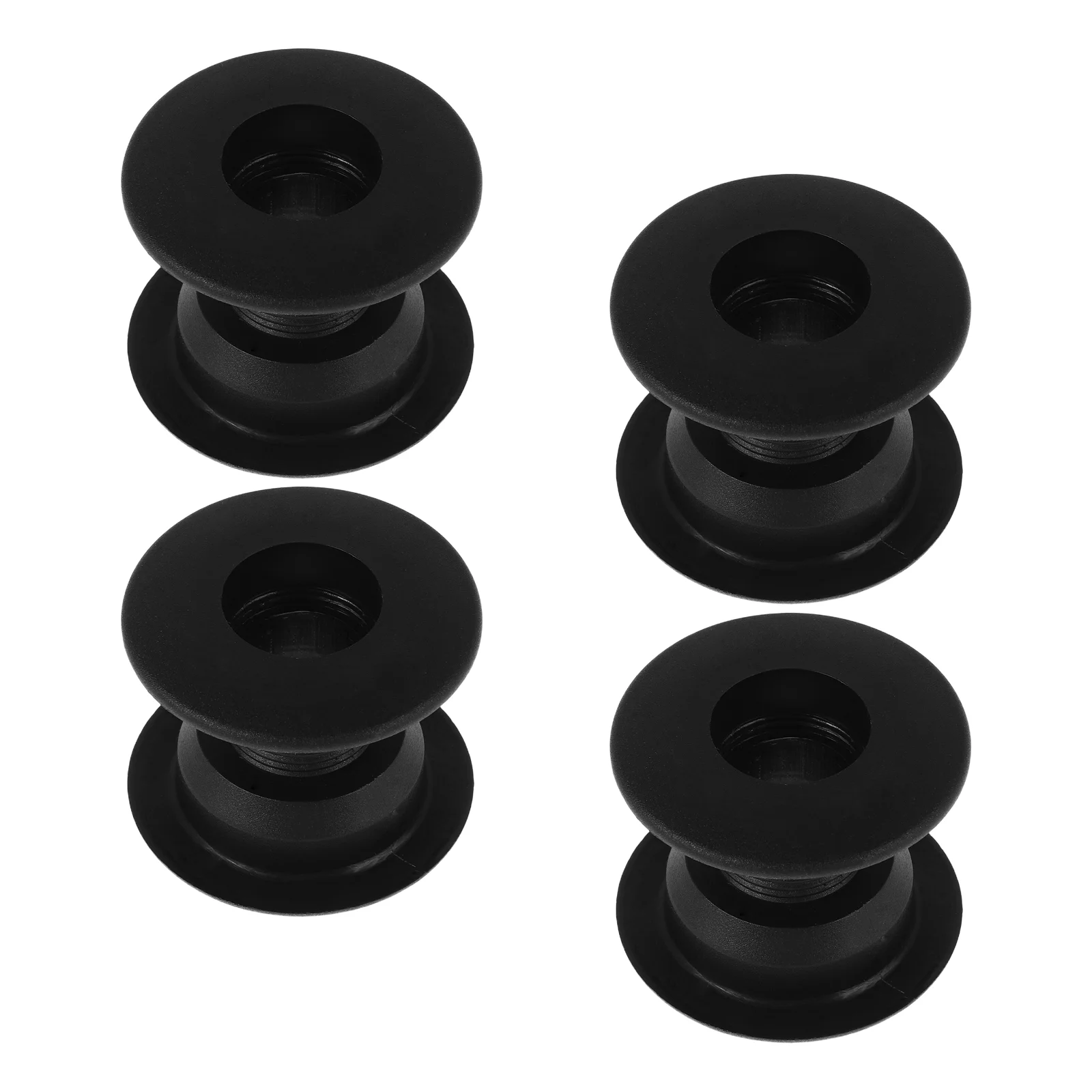 

4 Pcs Football Machine Side Tube Foosball Table Cover Component Black Plastic Parts
