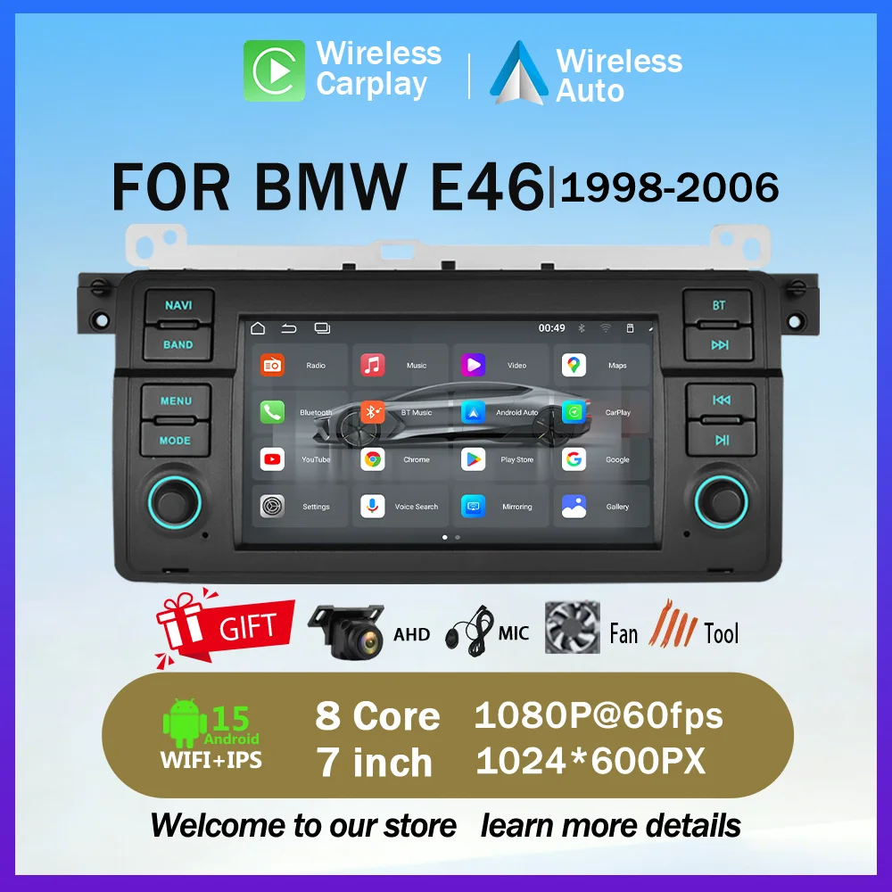 For Bmw E46 7Inch W…