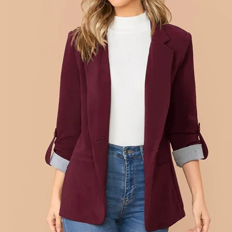 2025 Damska marynarka Casual Coats Fashion Cardigan Temperament Office Elegancki czarny elegancki garnitur casual