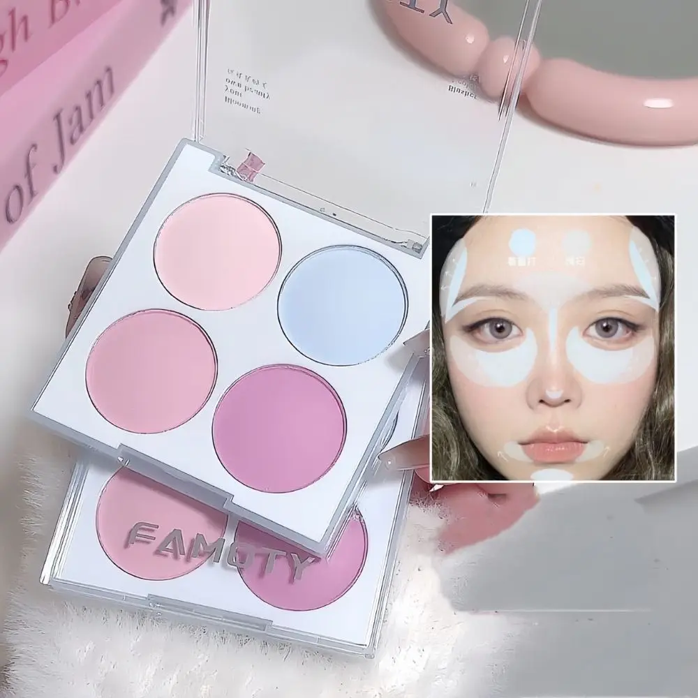 

Long-lasting 4 Colors Blush Palette Matte Vibrant Color Facial Mist Blusher Low Saturated Powder Compact Cream Blush Cosmetic