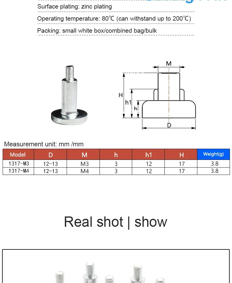 10 ~ 100 stücke 1317-M3/M4 Außerhalb Gewinde Magnet Schraube Led-anzeige Modul Magnetische Schraube Magnet Schrauben Für Indoor led-anzeige Module – Detail 4