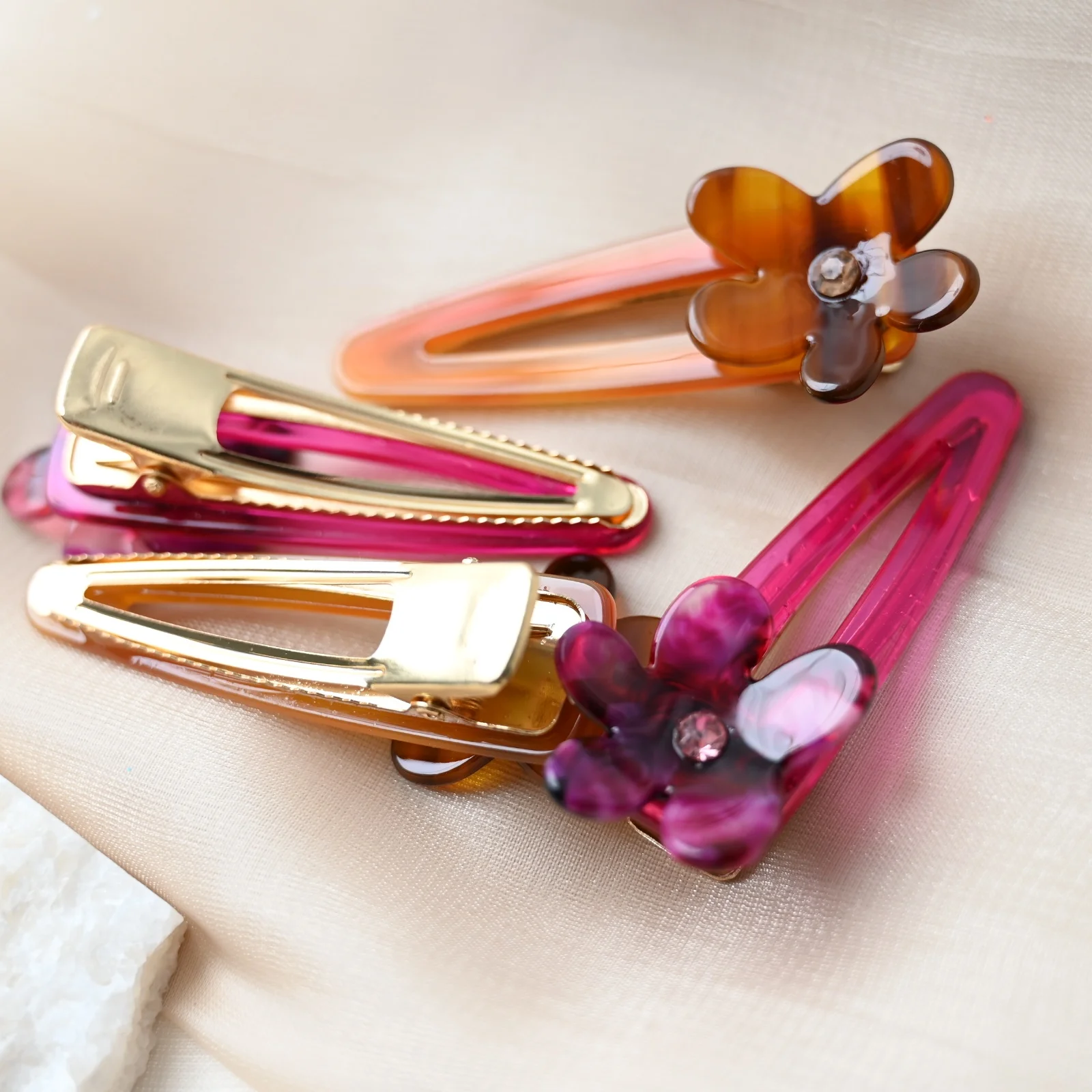 9 سنتيمتر طويلة Yinminez خلات مقاطع الشعر التمساح زهرة المشابك مع أحجار الراين إكسسوارات الشعر الأنيقة #6