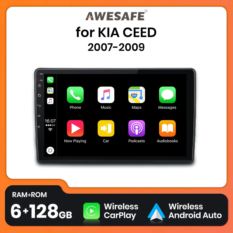 

AWESAFE Wireless CarPlay Android 13 Radio For KIA CEED 2007 2008 2009 GPS Navigation Stereo Car Intelligent Systems