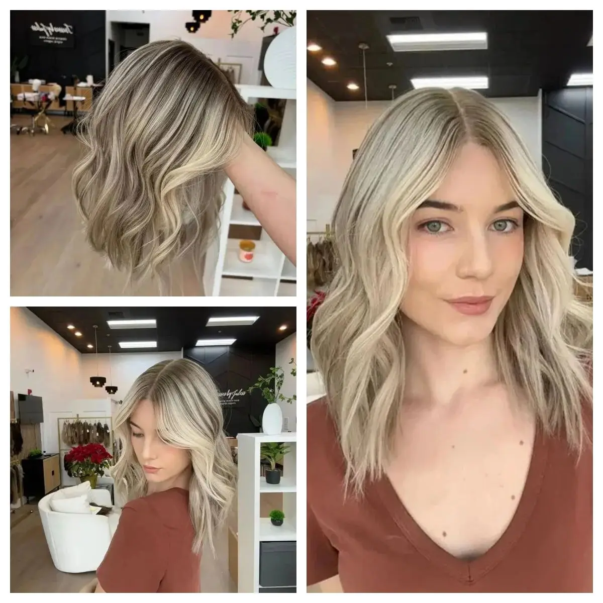 

New WAvy Bob Ash Platinum Blonde Synthetic HD Lace Front Wig With Baby Hair Adjustable Straps 13x4 Swiss Lace Ready To Ship Wigs