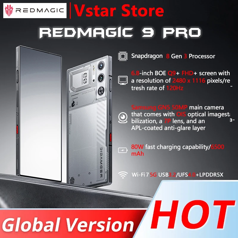 Global Version RedMagic 9 Pro 5G Phone 6.8