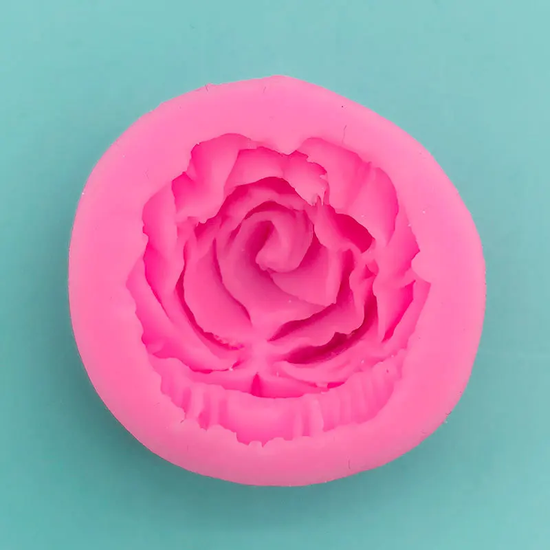 1 pz rosa stampo in Silicone resina arte DIYCake cioccolato zucchero fondente stampi da forno stampaggio strumenti di decorazione ornamento di fiori