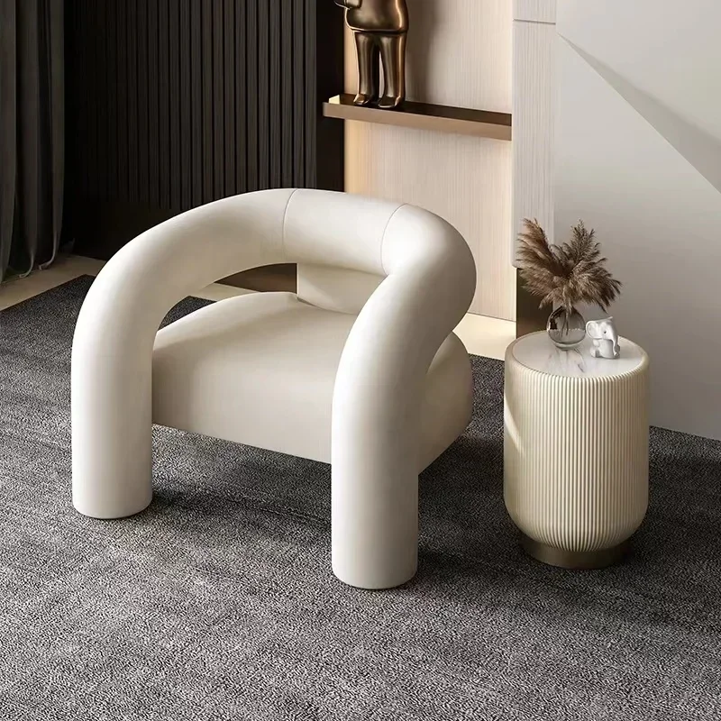 Living room lounge chair upholstery fabric velvet teddy wool interior temporary nordic modern chair bedroom