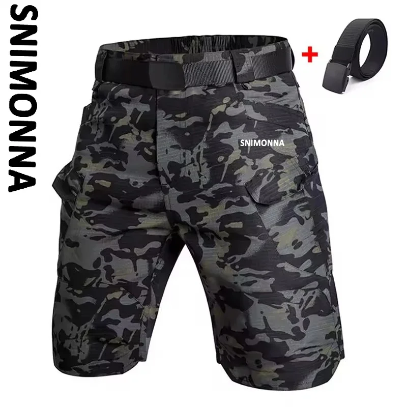 Fishing Men Cycling Shorts Outdoor Sport Waterproof Wear Resistant Bike Cargo Shorts Multi Pocket Plus Size Bicycle Mtb Pants