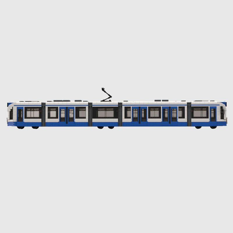 Train urbain blanc série de Transport ferroviaire Locomotive électrique modèle bloc de construction assemblage modulaire briques jouets cadeaux de noël