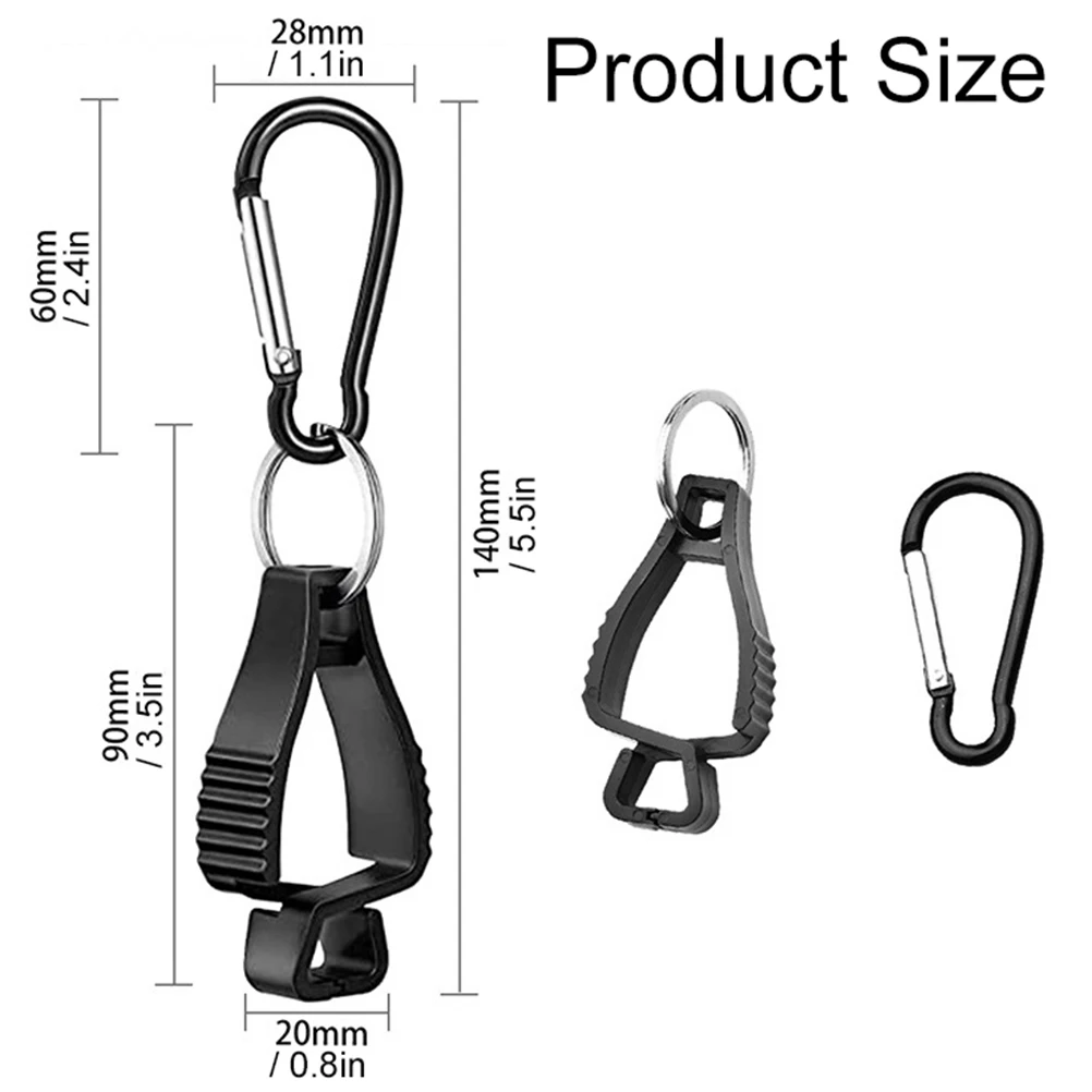 

Glove Grabber Clip Holder Work Safety Catcher Clamp Anti-lost Glove Keeper for Outdoor Mountaineering Belt Loop 2Pcs